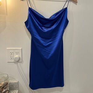 Blue Silk Dress